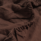 Wood Linen Fitted Sheet