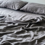 Charcoal Linen Bedding Set (4 pcs)