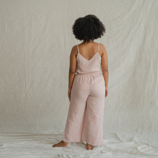 Fawn  Stonewashed Linen Long Pants