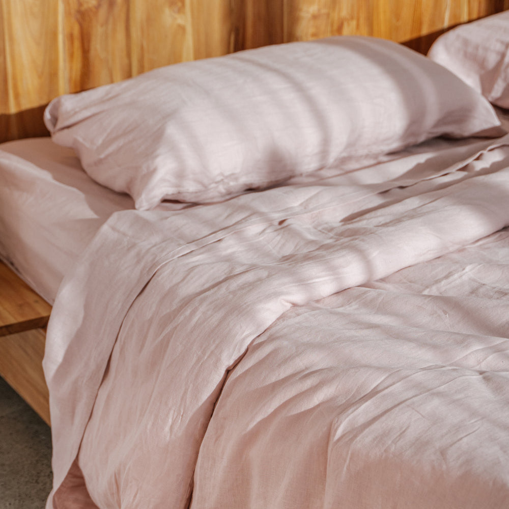 Fawn Linen Fitted Sheet