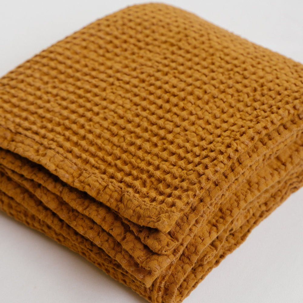 Sienna Linen Waffle Blanket
