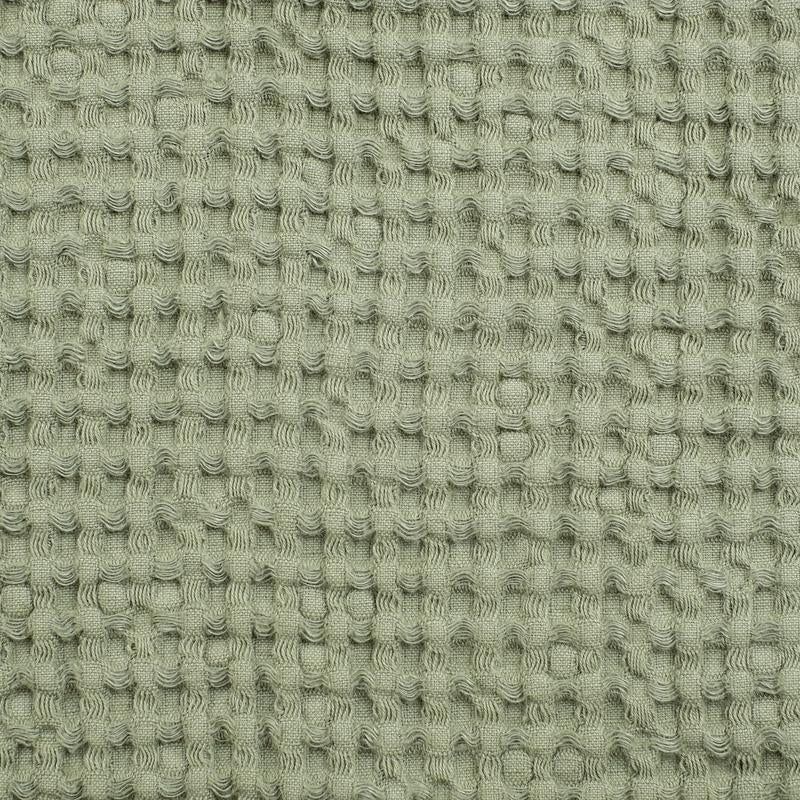 Cedar Green Linen Waffle Blanket