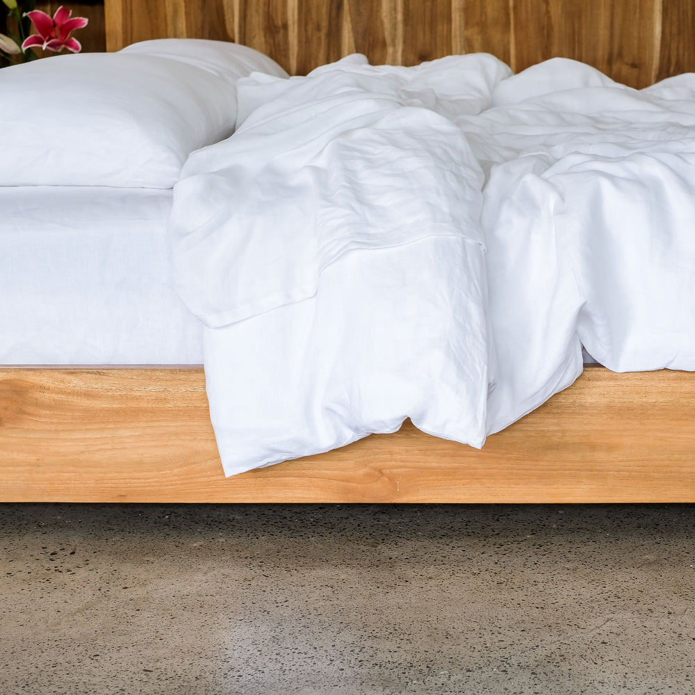 Rice Linen Fitted Sheet