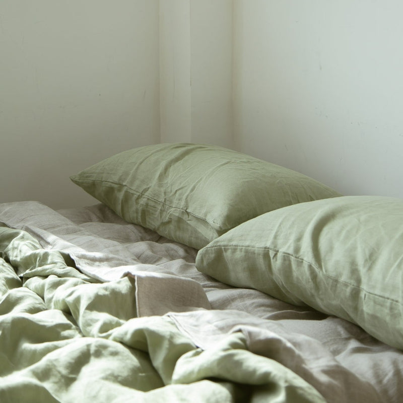 Sage Linen Pillowcases Set (2 pcs)